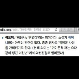 니들 귀요미의 본래뜻은 알고읶냐?