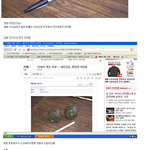 산에서 지뢰 가져온 색히 경찰서 갔다왔다는데?